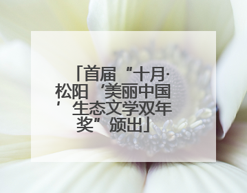 首届“十月·松阳‘美丽中国’生态文学双年奖”颁出