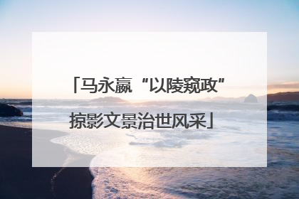 马永嬴“以陵窥政” 掠影文景治世风采