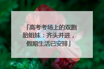 高考考场上的双胞胎姐妹：齐头并进，假期生活已安排