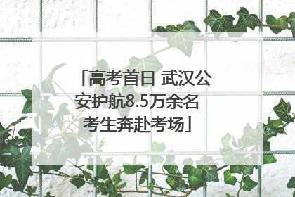 高考首日 武汉公安护航8.5万余名考生奔赴考场