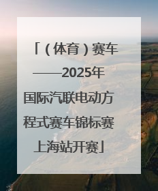 （体育）赛车——2025年国际汽联电动方程式赛车锦标赛上海站开赛