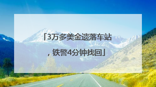 3万多美金遗落车站，铁警4分钟找回