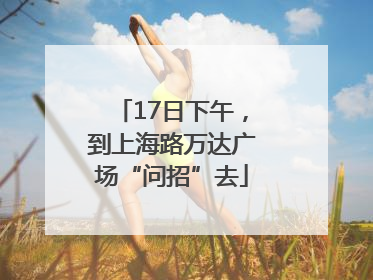 17日下午，到上海路万达广场“问招”去