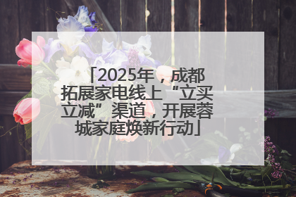2025年，成都拓展家电线上“立买立减”渠道，开展蓉城家庭焕新行动