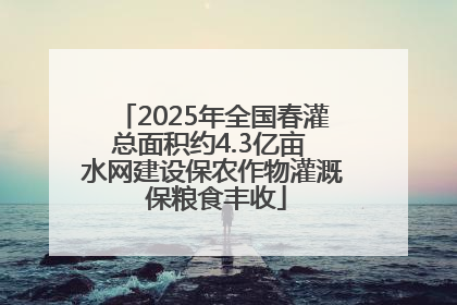 2025年全国春灌总面积约4.3亿亩 水网建设保农作物灌溉 保粮食丰收