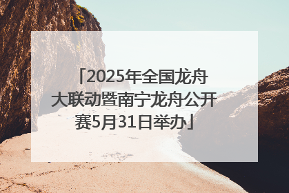 2025年全国龙舟大联动暨南宁龙舟公开赛5月31日举办