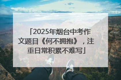 2025年烟台中考作文题目《何不拥抱》，注重日常积累不难写