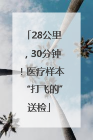 28公里，30分钟！医疗样本“打飞的”送检