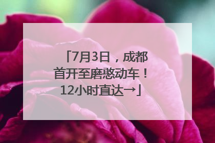 7月3日，成都首开至磨憨动车！12小时直达→