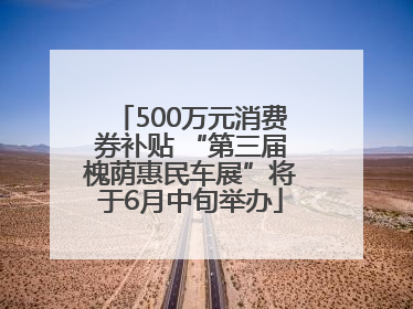 500万元消费券补贴 “第三届槐荫惠民车展”将于6月中旬举办