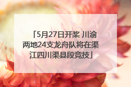 5月27日开桨 川渝两地24支龙舟队将在渠江四川渠县段竞技