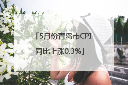 5月份青岛市CPI同比上涨0.3%