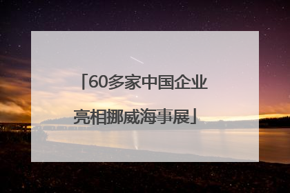 60多家中国企业亮相挪威海事展