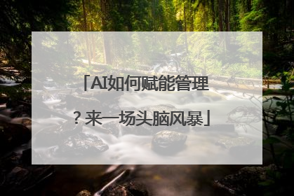 AI如何赋能管理？来一场头脑风暴