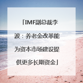 IMF副总裁李波：养老金改革能为资本市场建设提供更多长期资金