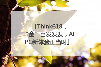 Think618，“金”喜发发发，AIPC新体验正当时